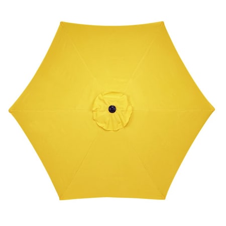 Living Accents Living Accents 9 ft. Tiltable Yellow Market Umbrella UM90BKOBD33YLW